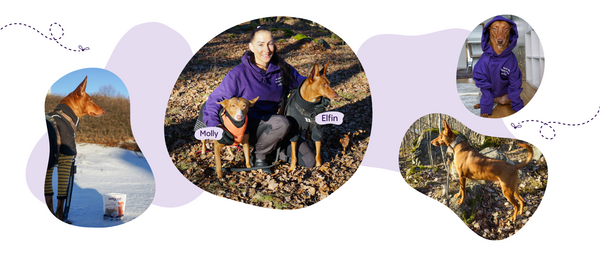 Meet our ambassador Linda and her dogs Elfin and Molly!