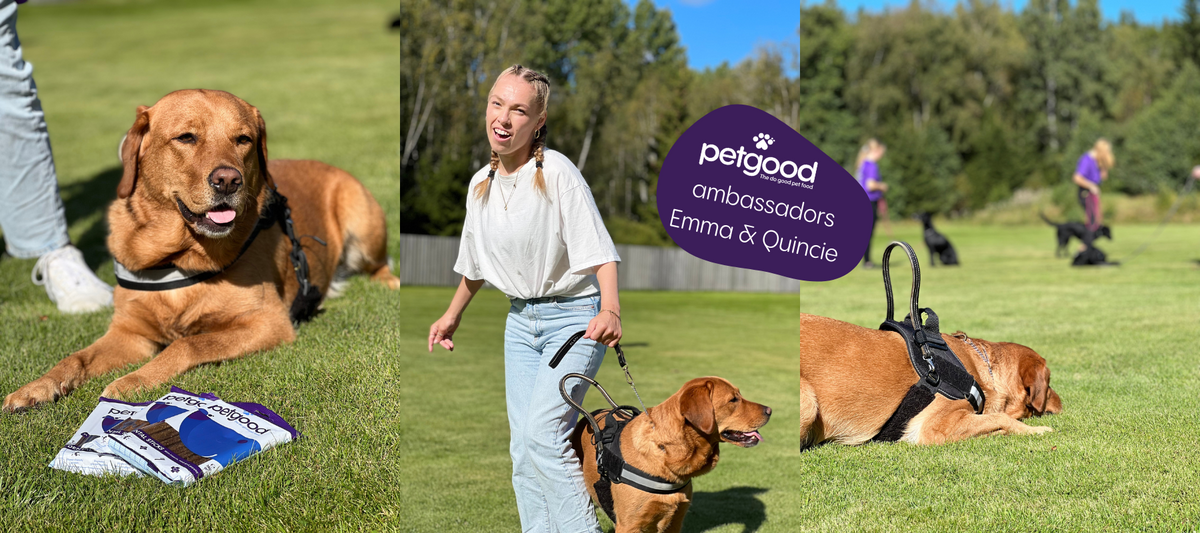 Meet our ambassadors, Emma and the labrador Quincie!