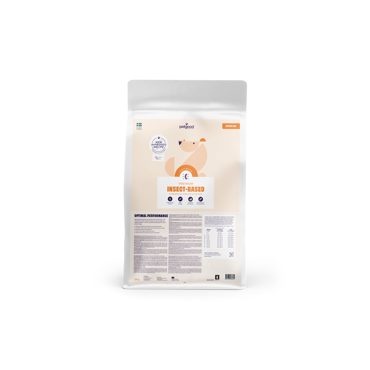 Insect-based Premium - Complete Feed Active Dog, 12kg