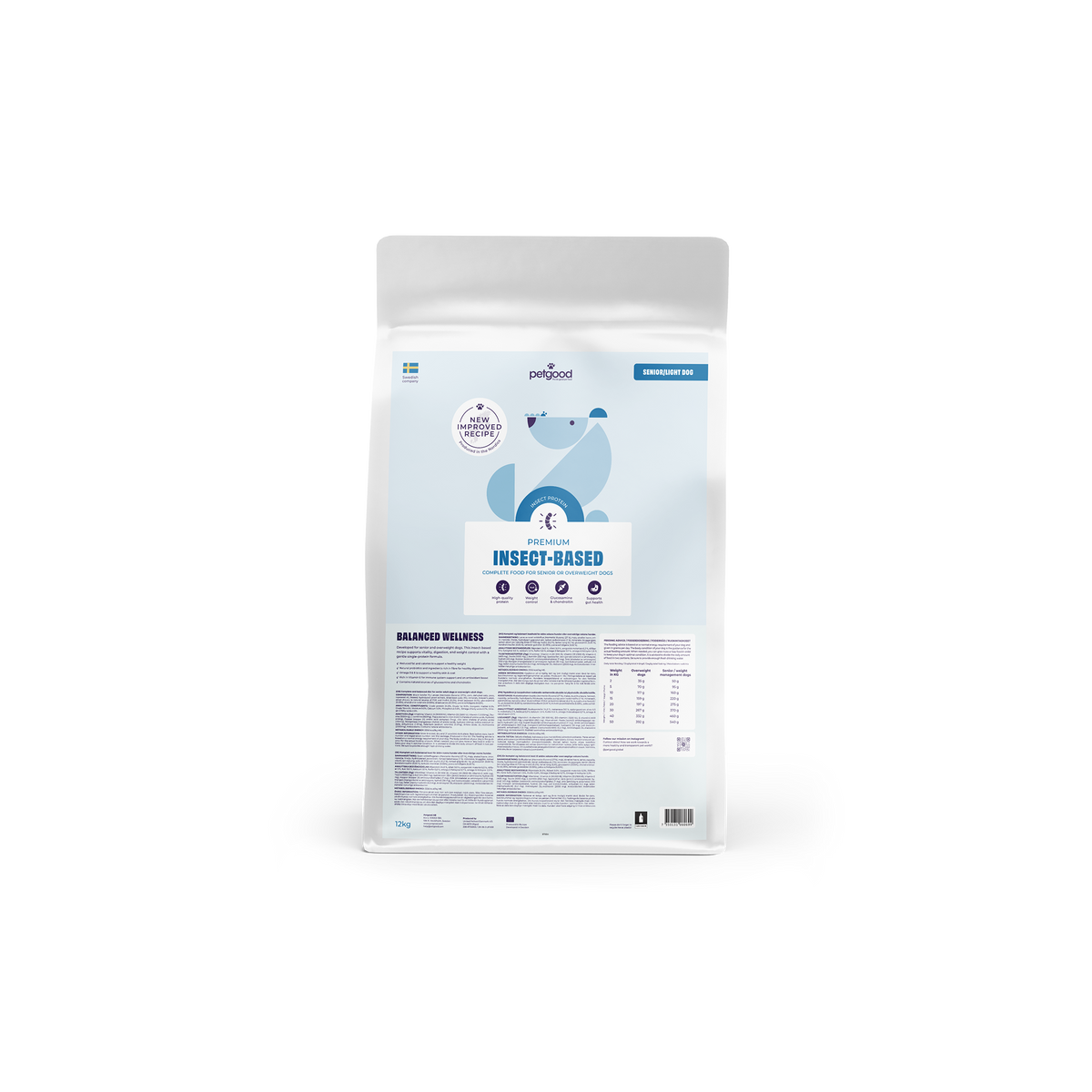 Insect-based Premium - Complete Feed Light / Senior Dog, 12kg