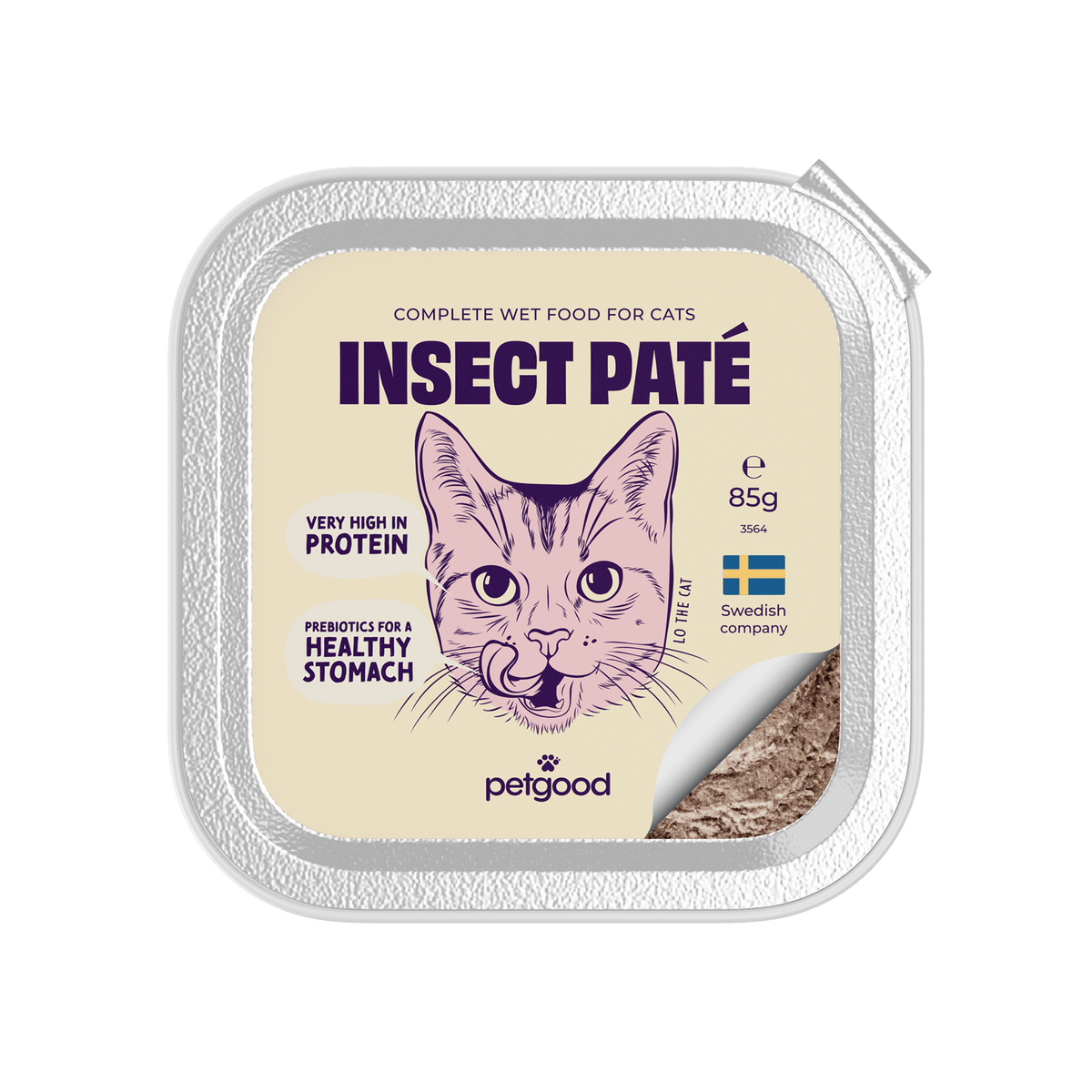 Insect paté wet food - cat - 85g