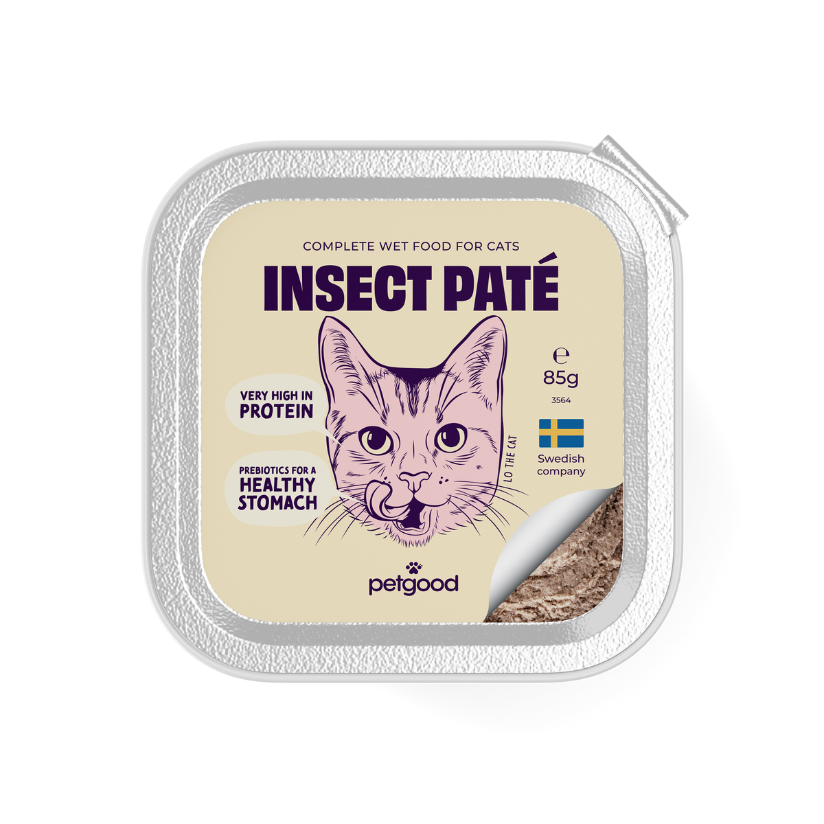 Insect paté wet food - cat - 85g